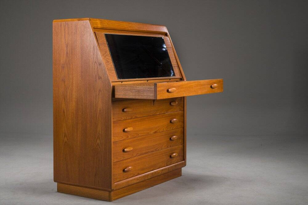 Mid-century modern teak secretary from Dyrlund, Denmark, 1960s