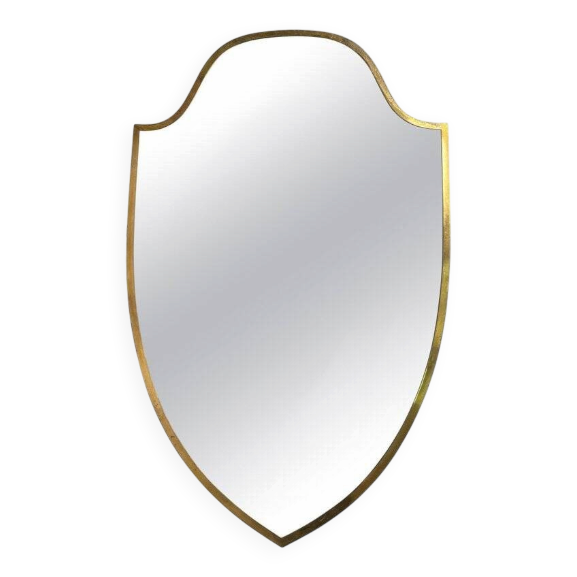 Mid-Century Modern Brass Wall Mirror by Gio Ponti, 1950