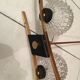 Lustre 4 boules de verre et laiton design
