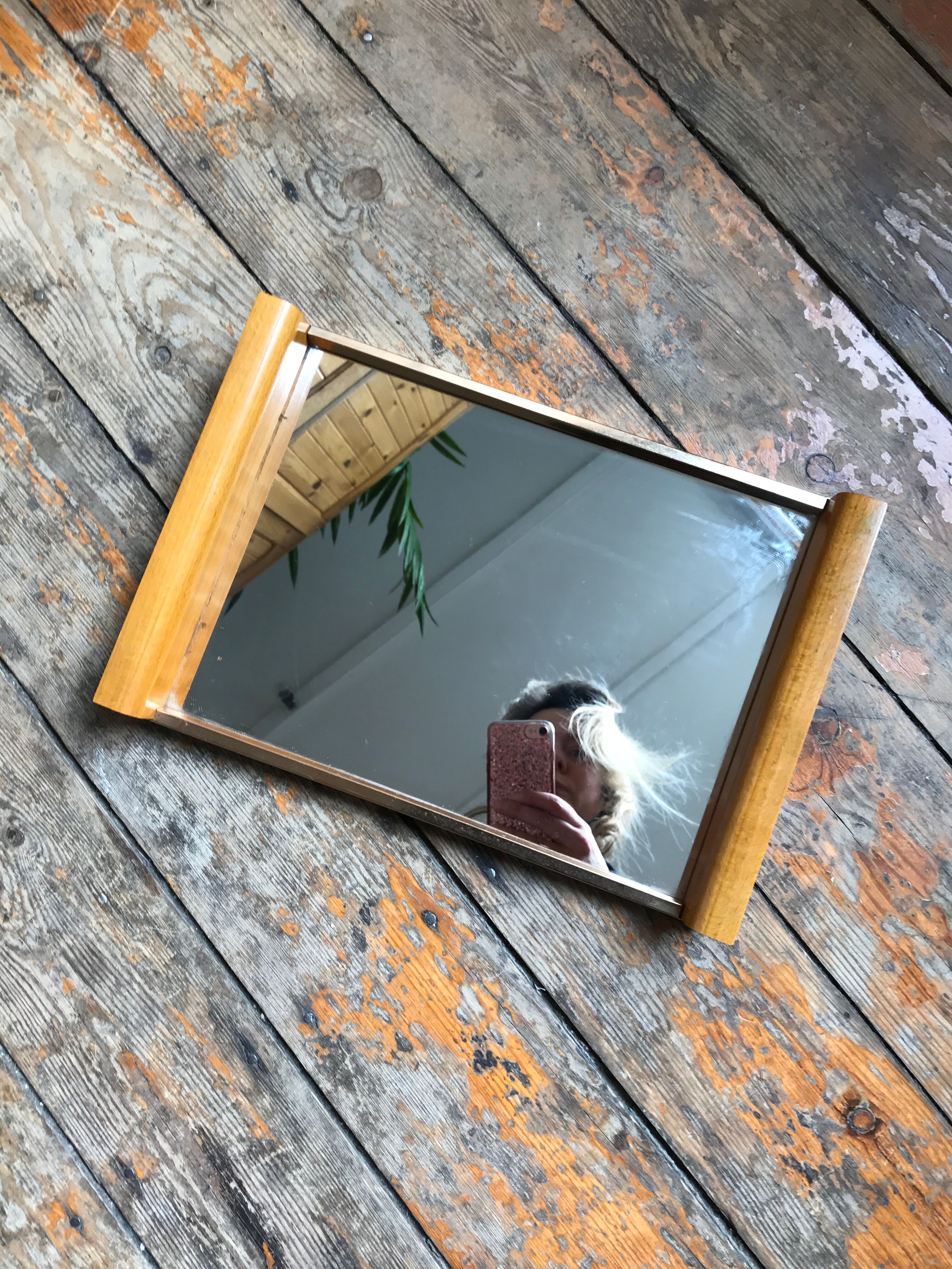 Art deco mirror tray