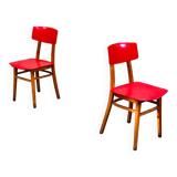 Pair of chairs TON (Thonet) red
