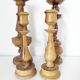 Set of 4 turned wooden candle holders