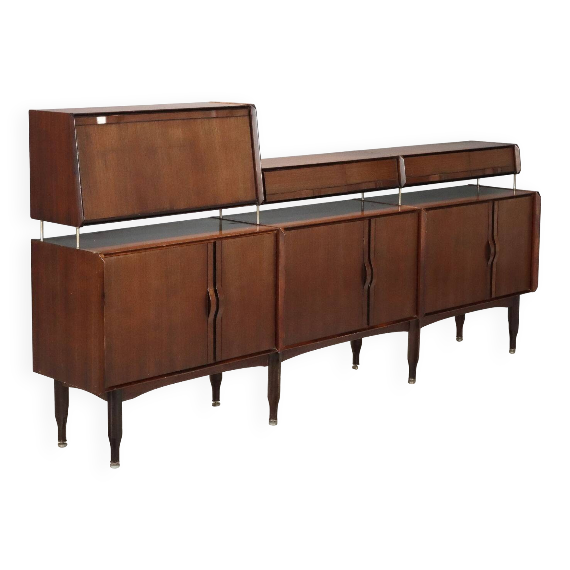 Vintage sideboard in exotic wood, Italian design, 1960s, original