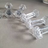 10 hexagonal glass knife holders