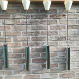 Stainless steel hanging lamp 70s
