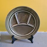 10 vintage green glazed porcelain gourmet plates, 1960s