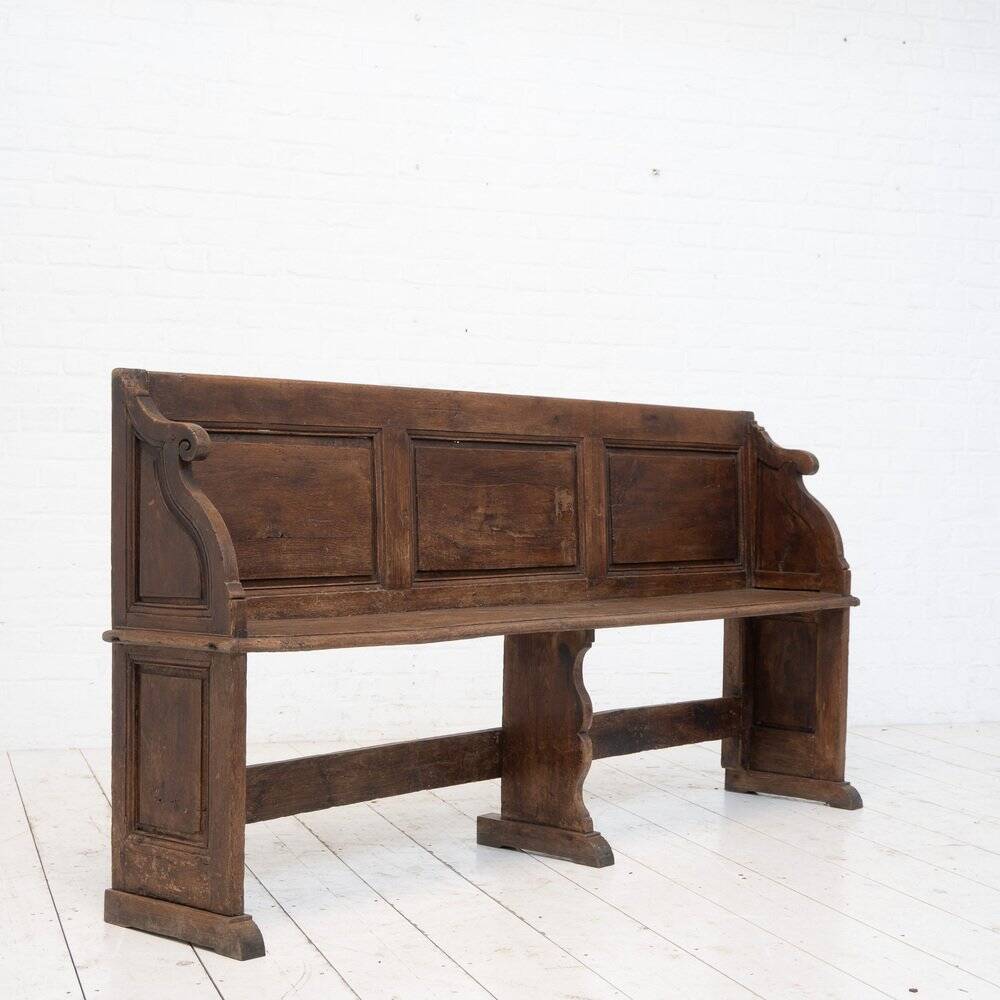 Antique French Oak Bench, 1850