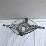 Vase ancien forme coupe verre moule transparent design vintage