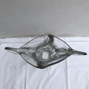 Vase ancien forme coupe verre moule transparent design vintage