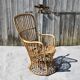 Fauteuil en osier style Emmanuelle, XXe siècle