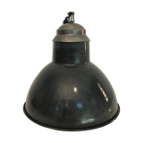 Large metal enamelled sheet metal workshop suspension lamp
