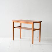 Vintage Scandinavian coffee table 1950s in beech and teak