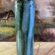 Blue ceramic pitcher