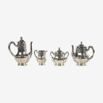 Silver metal tea set