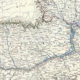 An antique engraved map of greece by keith johnston circa 1869