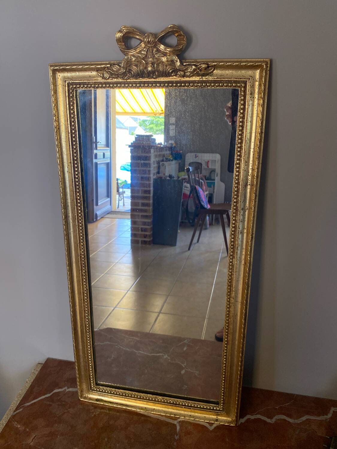 Large Louis XVI style cheval mirror