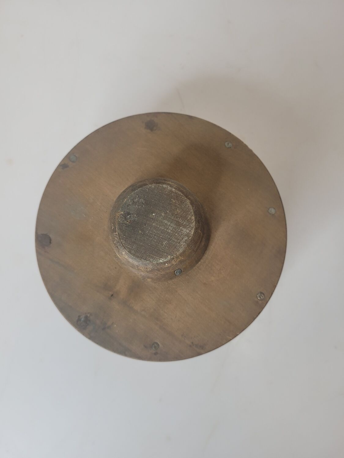 Round wooden butter mold