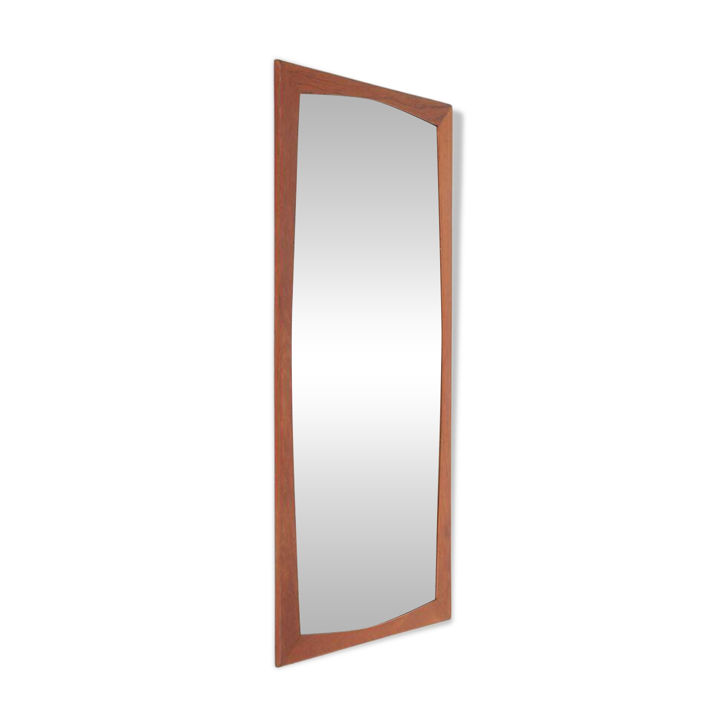 Big mid-century teak mirror / Danish modern design / 1960s