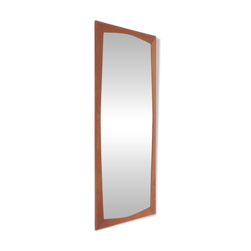 Grand miroir en teck des années 60 / design danois moderne