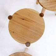 Rainer Daumiller for Hirtshals Savværk A/S dining set - Denmark, 1970s - 1 table/2 chairs/1 stool