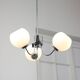 Vintage italian chrome and opaline chandelier, 70s