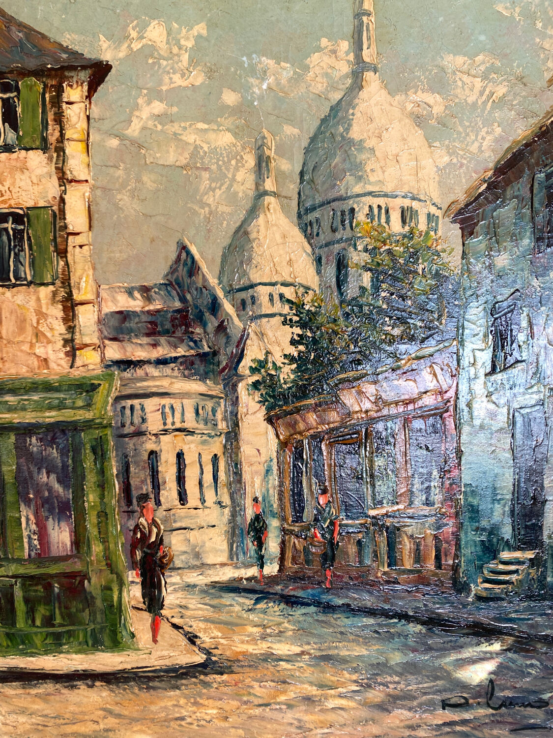 Tableau signé rue parisienne