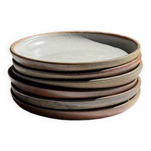 Lot de 6 assiettes artisanales