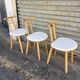 (Lot) 3 Chaises Sauthon Italie Années 70s/80s