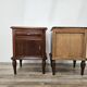 Pair of 1950s Art Decò bedside tables with mirrored top