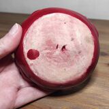 Twisted red earthenware candle holder