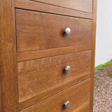 Commode meuble à tiroirs pied compas vintage- 1950s