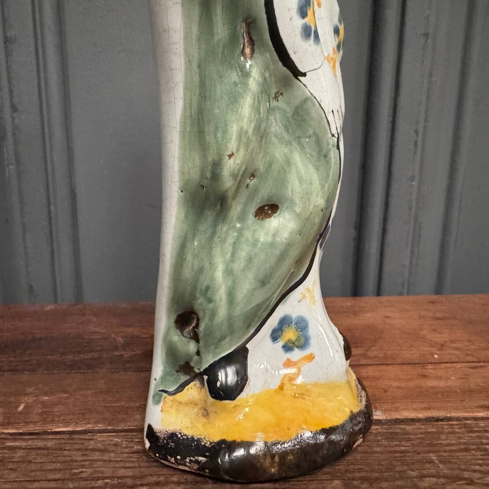 Virgin giving birth in Nevers earthenware, 18th century