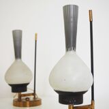 Glass desk lamps, 1950s, set of 2