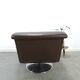 Brown leather swivel chair