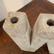 Three-light chandelier in cellular concrete