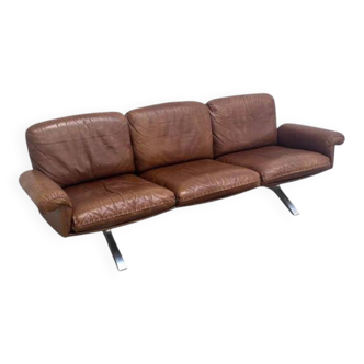 Cognac leather De Sede DS31 sofa, 1970s