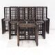 Ensemble de six chaises Afra et Tobia Scarpa en bambou et rotin
