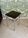 Vintage brown faux leather stool