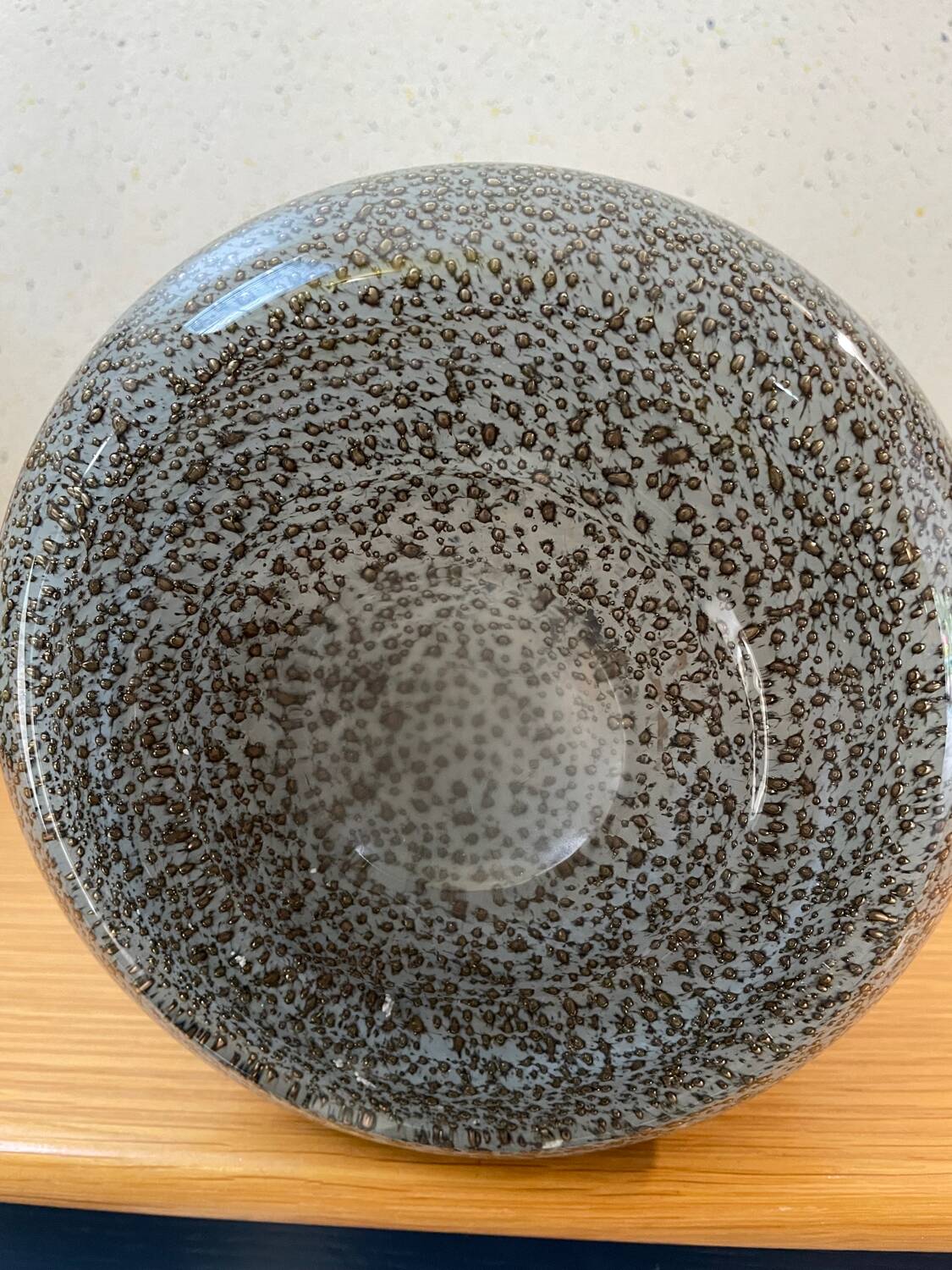 Mouth blown Murano glass vase