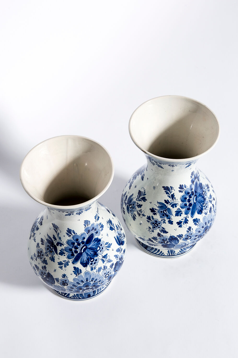 Handmade and hand-painted Delft vase