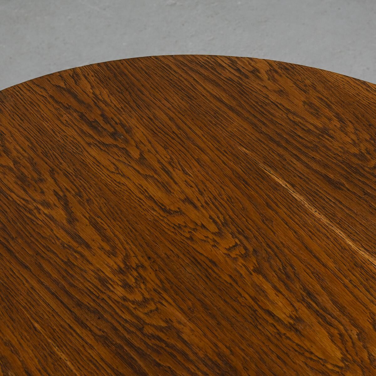 Round table in metal and wood, France, circa 1950