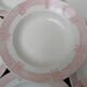 6 deep plates Longwy model Toulouse pink border ironstone