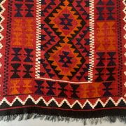 Afghan narrow Kilim Runner 384x94 cm, shabby chic, vintage decor kelim rug