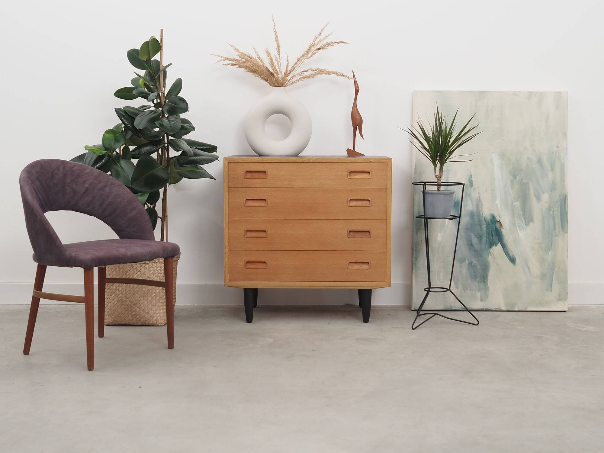 Ash chest of drawers, Danish design, 1970s, manufacturer: Hundevad & Co