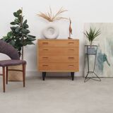 Ash chest of drawers, Danish design, 1970s, manufacturer: Hundevad & Co
