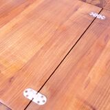 Walnut adjustable dining table, 1930s, Czechoslovakia