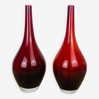 2 vases scandinaves verre soufflé modèle Salong par Johanna Jelinek pour Ikea