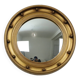 Large Old Butler Mirror Gold Colored Frame Porthole Witch's Eye 1930s