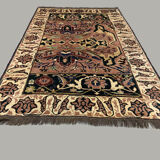 Unusual afghan wool ziegler rug 250x156 cm handmade chobi rug, purple beige blue