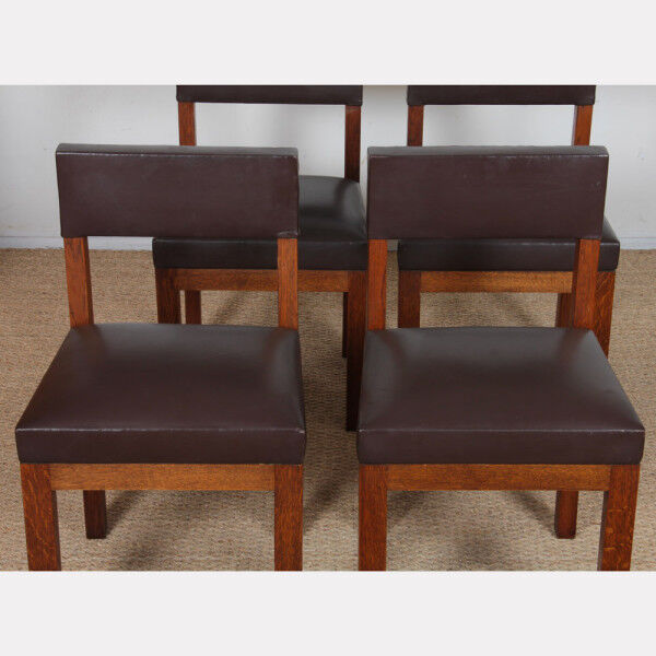 Ensemble de 4 chaises attribuées à Emiel Veranneman, 1960